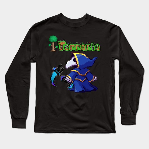 Funny Gifts Terraria Design Character Long Sleeve T-Shirt by Wings In Hell